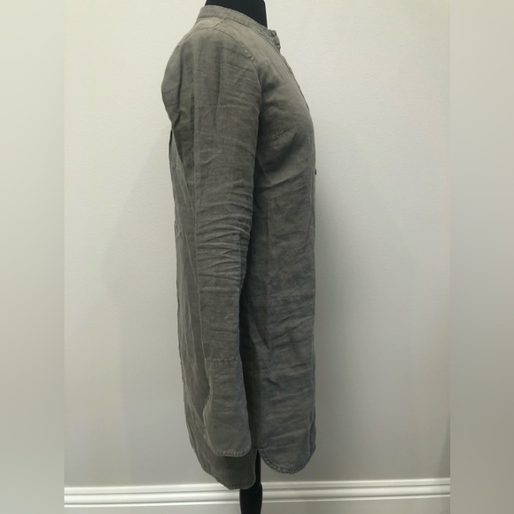 New Michael Stars Woven Linen Shirt Dress in Camo XS - Picture 2 of 6